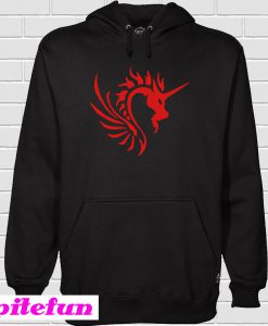 Red Dragon Horn Logo Hoodie