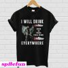 Aquaman I will drink Coors Light here or there or everywhere T-shirt