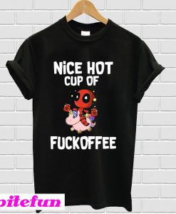 Baby Deadpool ride unicorn nice hot cup of fuckoffee T-shirt