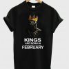 Black Panther Kings Are Born In February T-shirt