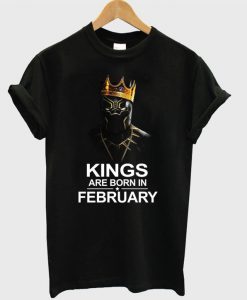 Black Panther Kings Are Born In February T-shirt