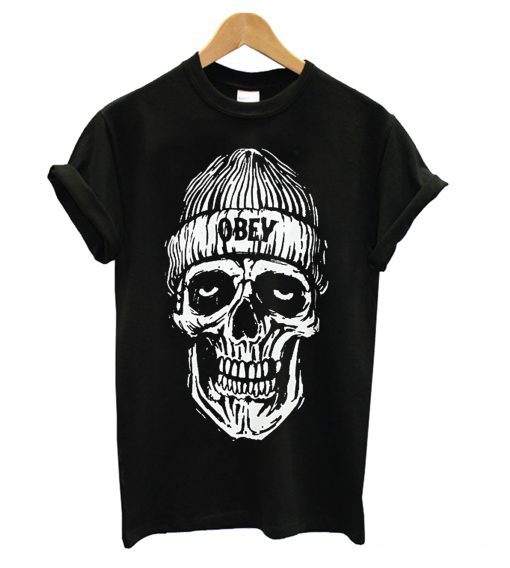 Black Skull Obey T shirt