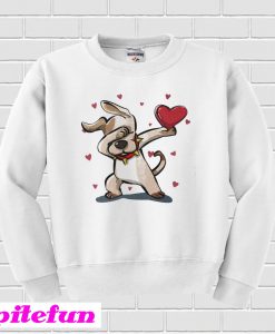 Dabbing Dog Valentine Sweatshirt