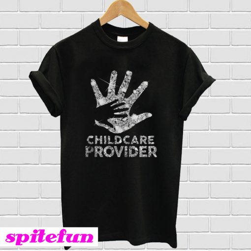 Diamond glitter Childcare Provider T-shirt