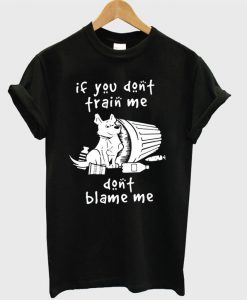 Dog if you don't train me don't blame me T-shirt