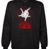 Every time a cat cleans it self it is worshipping the dark lord Hoodie