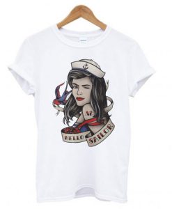 Hello Sailor Pin Up Girl T-shirt