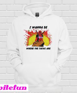 I Wanna Be Where The Tacos are Little Mermaid with Deadpool Hoodie