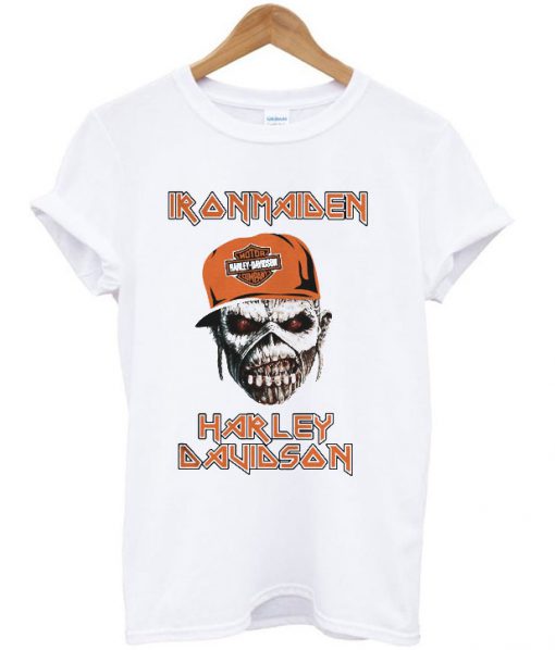 Iron Maiden Harley Davidson skull T Shirt
