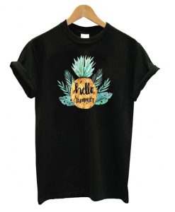 Jusxout Pineapple Watercolor Hello Female T-shirt