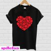 Red Hearts in a Heart Shape Valentine T-shirt