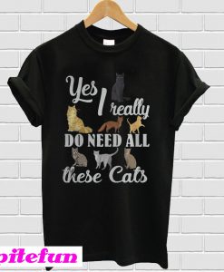 Yes I really do need all these cats T-shirt