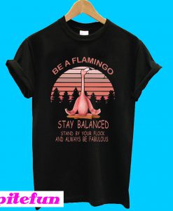 Be A Flamingo Always Be Fabulous Stay Balanced Stand By Your Flock T-Shirt