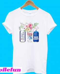 Flower Michelob Ultra Coors Light Bud Light Beer T-Shirt