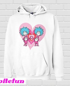 Dr Seuss Valentine Thing 1 Thing 2 Hoodie