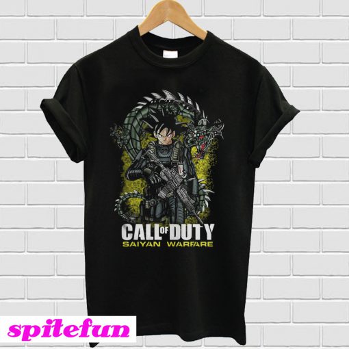 Dragon Ball Songoku Call of Duty Saiyan Warfare T-Shirt