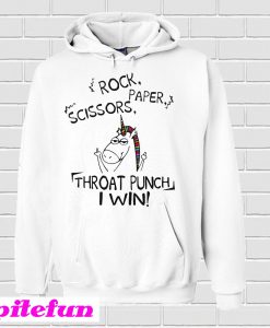 Rock Paper Scissors Throat Punch I Win Hoodie