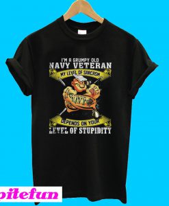 Popeye I'm a grumpy old man navy veteran T-Shirt