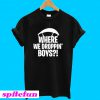 Where We Droppin’ Boys Youth Fortnite T-Shirt