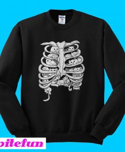 Skeleton chest cat Sweatshirt