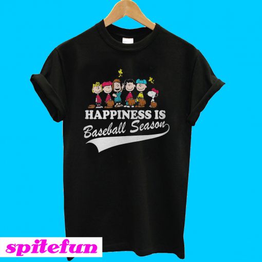 Peanuts happiness is baseball season T-shirt