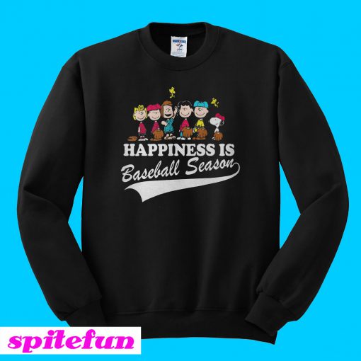 Peanuts happiness is baseball season Sweatshirt