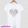 Nice Crochet heart chart T-Shirt