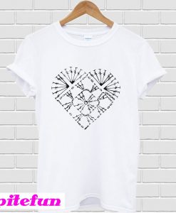 Nice Crochet heart chart T-Shirt