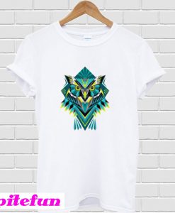 Personality Geometric Stitching Owl Homme T-Shirt