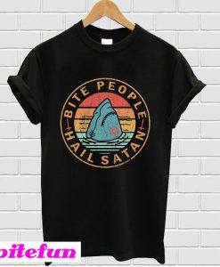 Shark Bite people hail satan T-Shirt