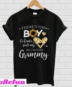 Sunflower There’s this boy he kinda stole my heart he calls me Grammy T-Shirt