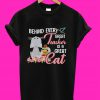 Behind every great teacher is a great cat T-Shirt