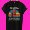 Chicken Grumpy like a regular grandpa only grumpier T-Shirt