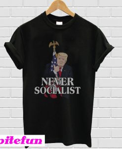 Donald Trump love the flag America Never Socialist T-Shirt