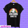 Rainbow Unicorn awesome since’82 retro T-shirt