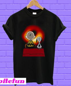 Snoopy and Charlie Brown watching Cosmic Black Hole T-shirt