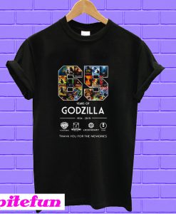 65 years of Godzilla 1954 2019 thank you for the memories T-shirt