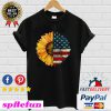 American Flag Sunflower T-shirt