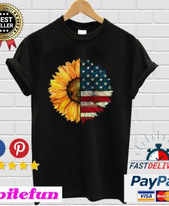 American Flag Sunflower T-shirt