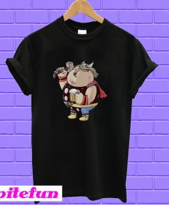 Avengers Endgame fat Thor and beer T-shirt