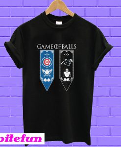 Game of Thrones game of balls Chicago Cubs and Carolina Panthers T-shirt