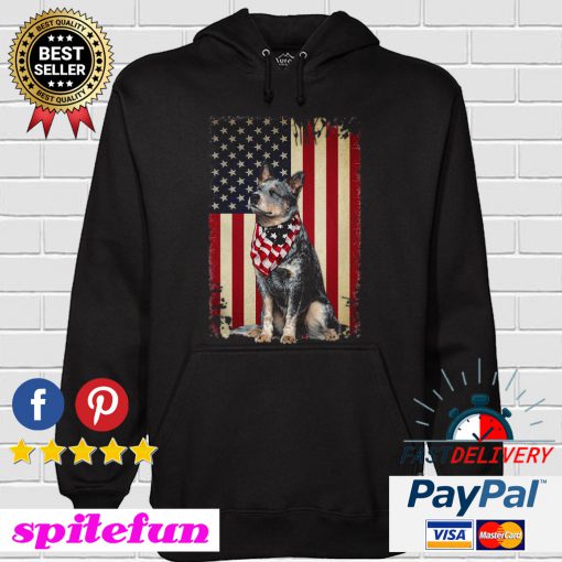 Heeler Smile American Flag Hoodie