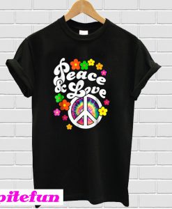 Hippie Peace Sign Peace & Love T-shirt