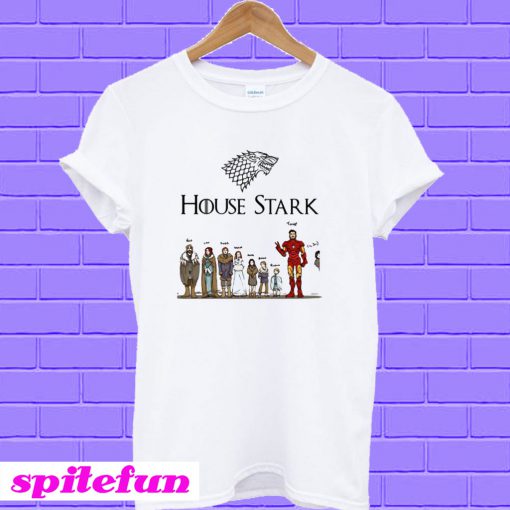 House Stark Game of Thrones and Iron Man T-shirt