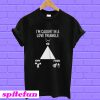 I'm caught in a love triangle me gym and food T-shirt