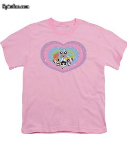 Powerpuff Girls Group Heart Youth T-shirt