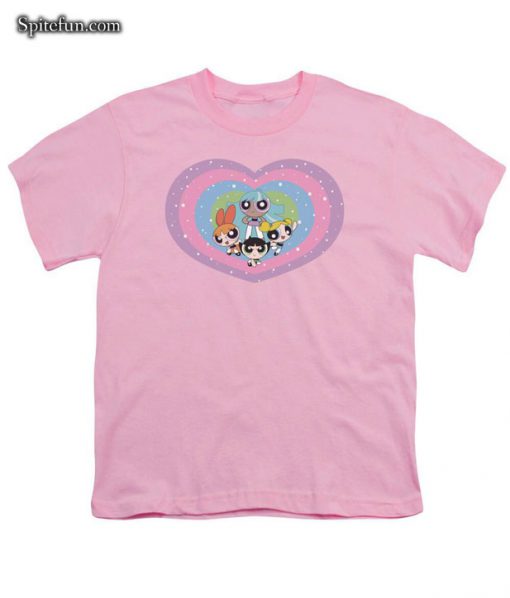 Powerpuff Girls Group Heart Youth T-shirt