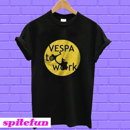 Vespa To Work Gold T-shirt