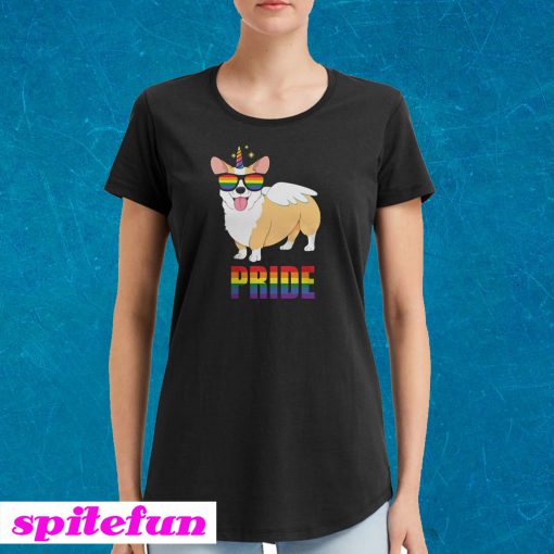 Unicorn Corgi Dog Pride LGBT Gay 2019 T-shirt