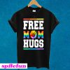 Free Mom Hugs Pride LGBT Rainbow Sun Flower T-shirt